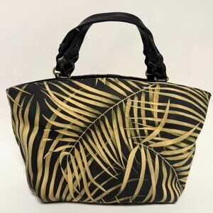 Y2K Vintage Fossil Fan Palm Print Hand & Shoulder Bag – Excellent Condition